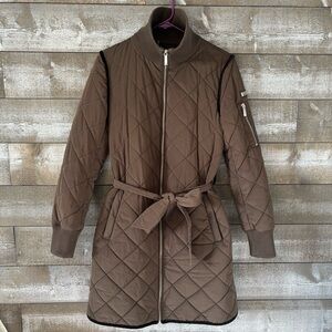 BCBGMaxAzria Quilted Brown Puffer Coat